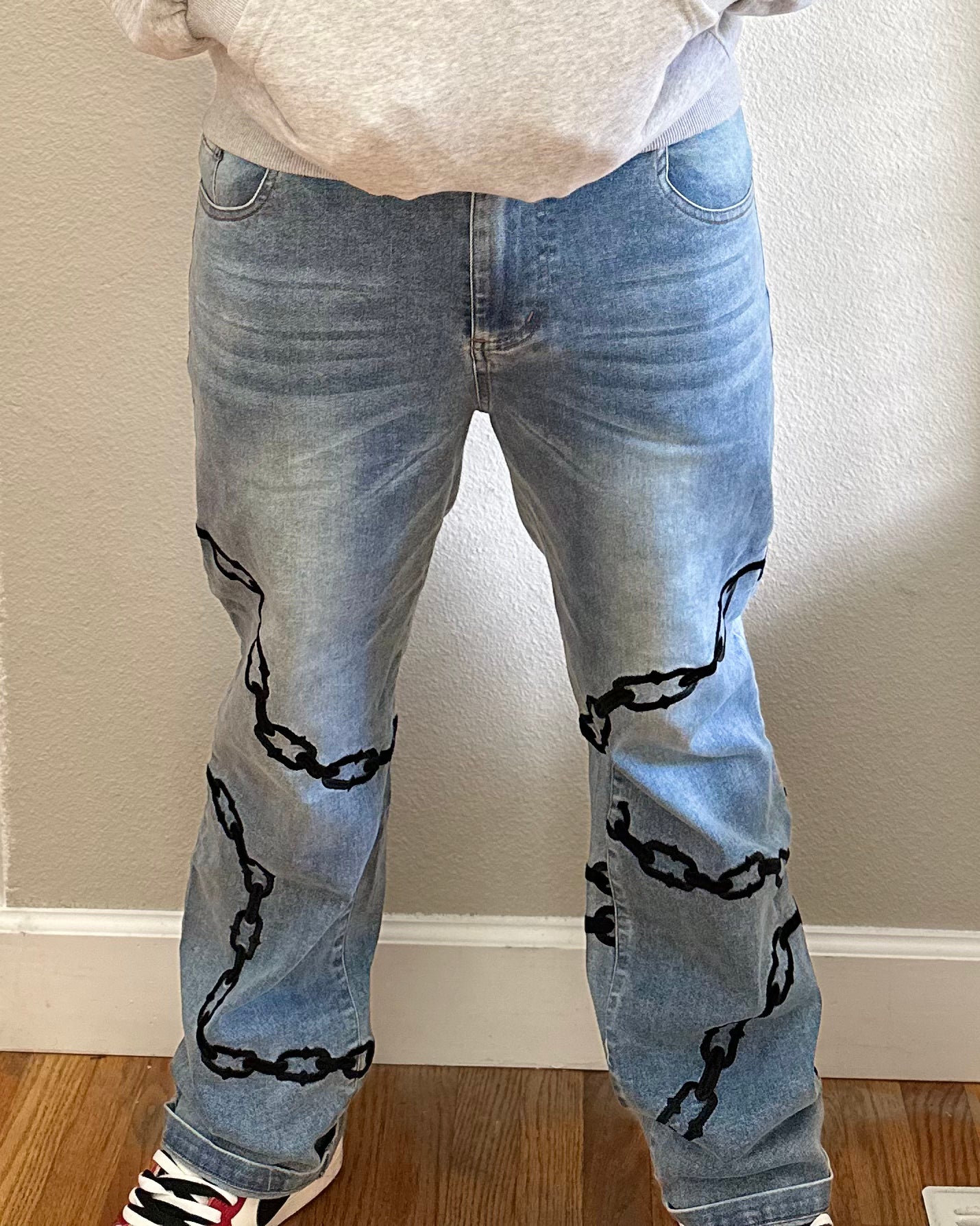 Hollow Chain Jeans