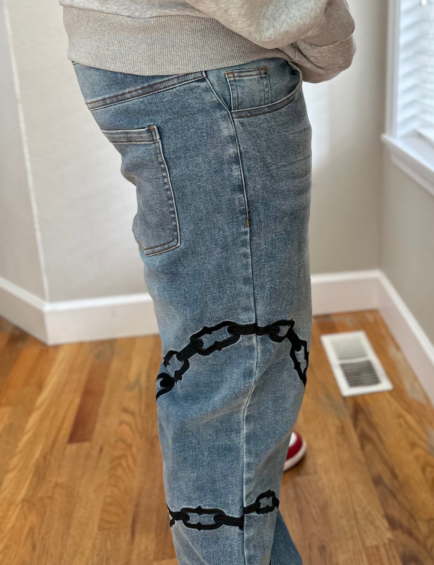 Hollow Chain Jeans